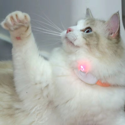 PurrBeam™ Smart Cat Collar – Rechargeable Laser Toy with Auto Motion & Anxiety Relief Play
