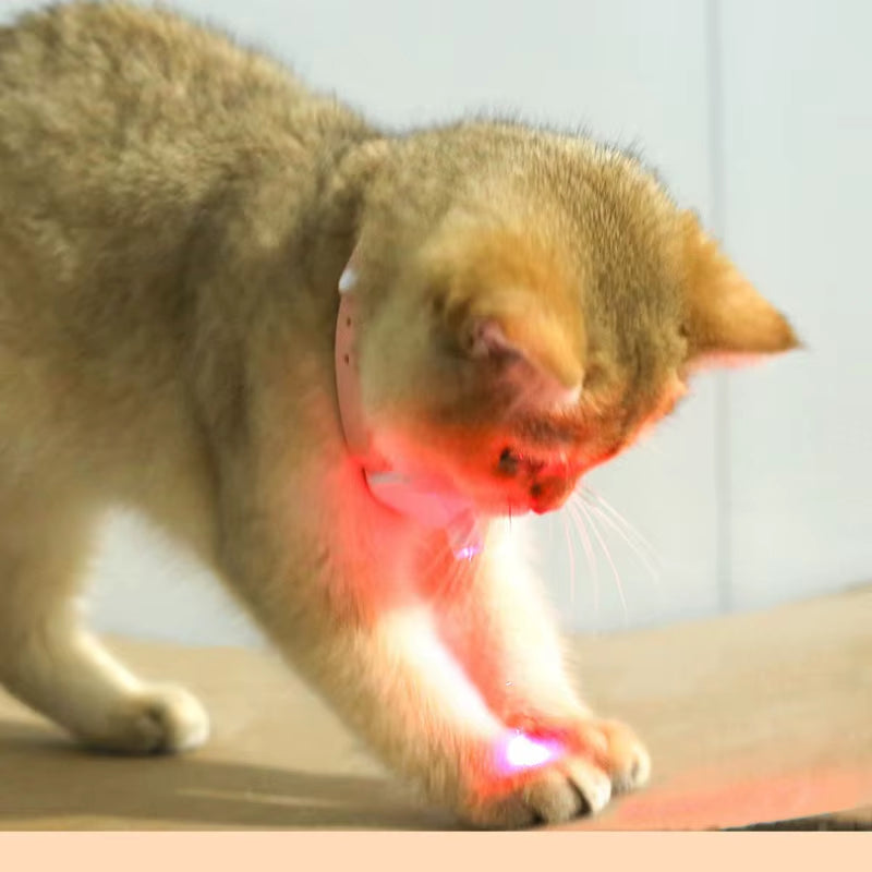 PurrBeam™ Smart Cat Collar – Rechargeable Laser Toy with Auto Motion & Anxiety Relief Play