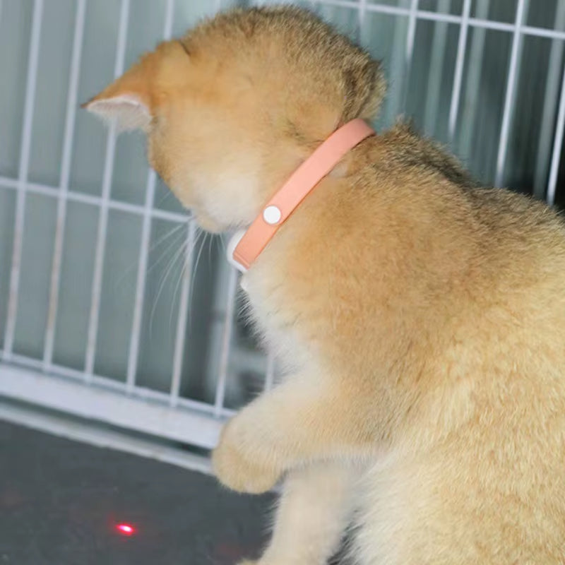 PurrBeam™ Smart Cat Collar – Rechargeable Laser Toy with Auto Motion & Anxiety Relief Play