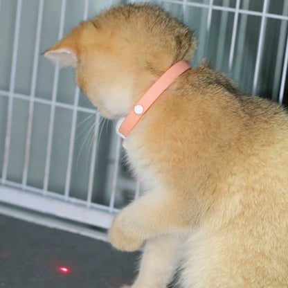 PurrBeam™ Smart Cat Collar – Rechargeable Laser Toy with Auto Motion & Anxiety Relief Play